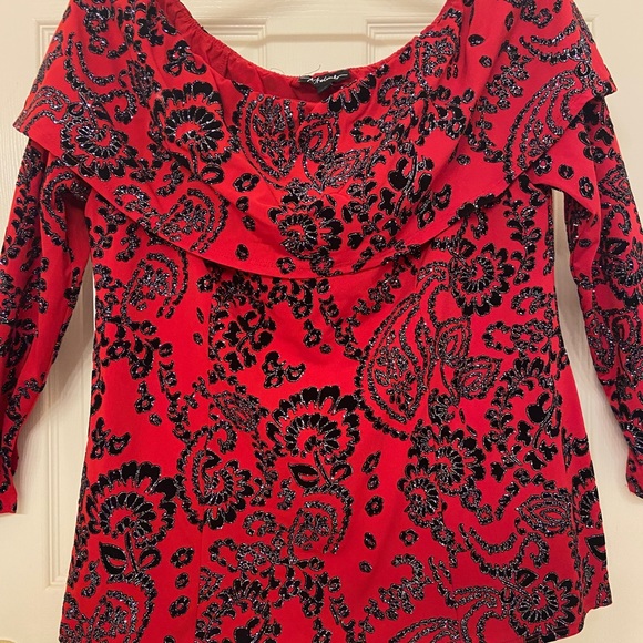 WOW !!! NWT - STUNNING EVENING TOP- OFF THE SHOULDER HOT !!  Stretch  L - Picture 6 of 16